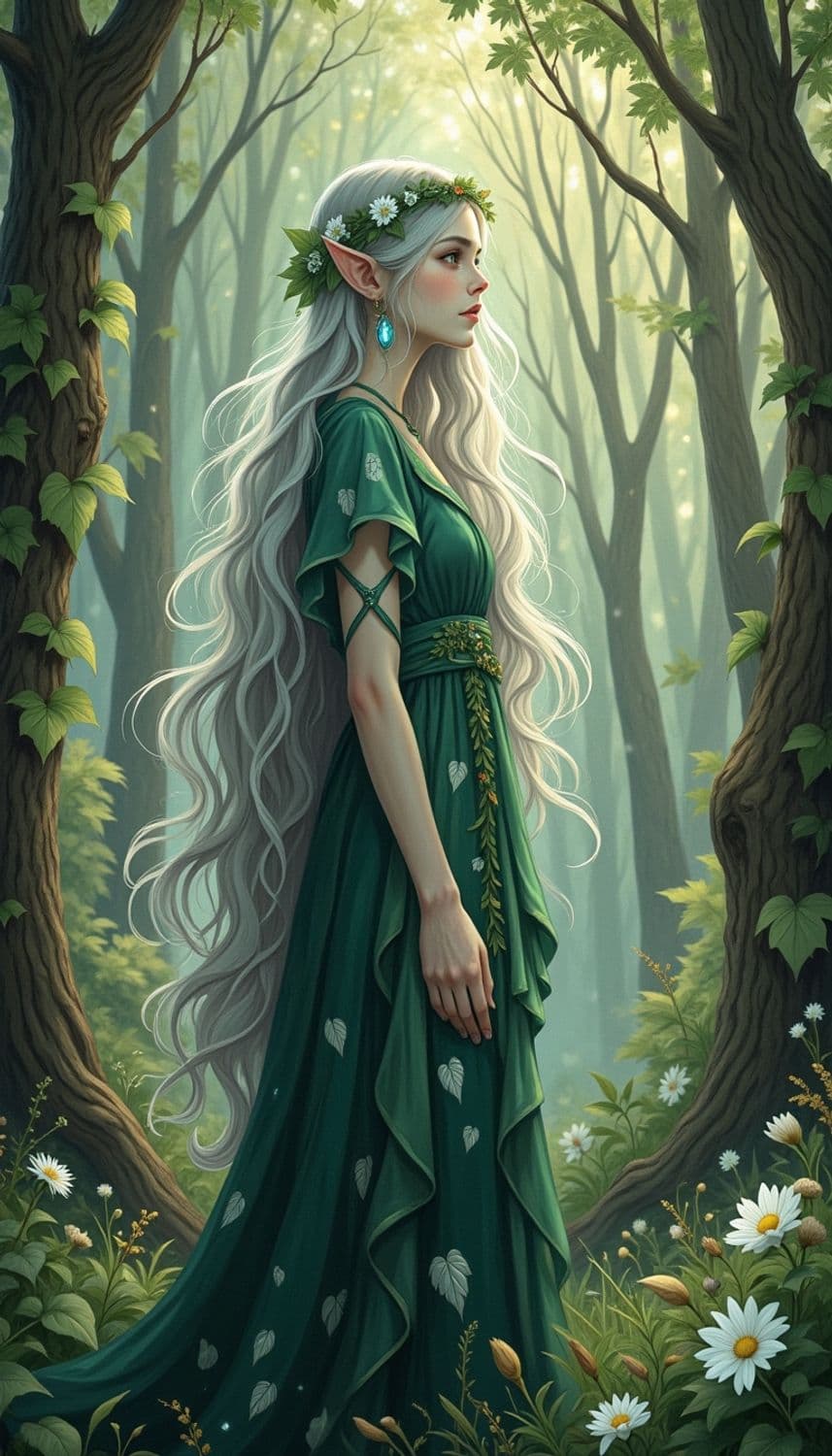 Elven Princess in Enchanted Forest
