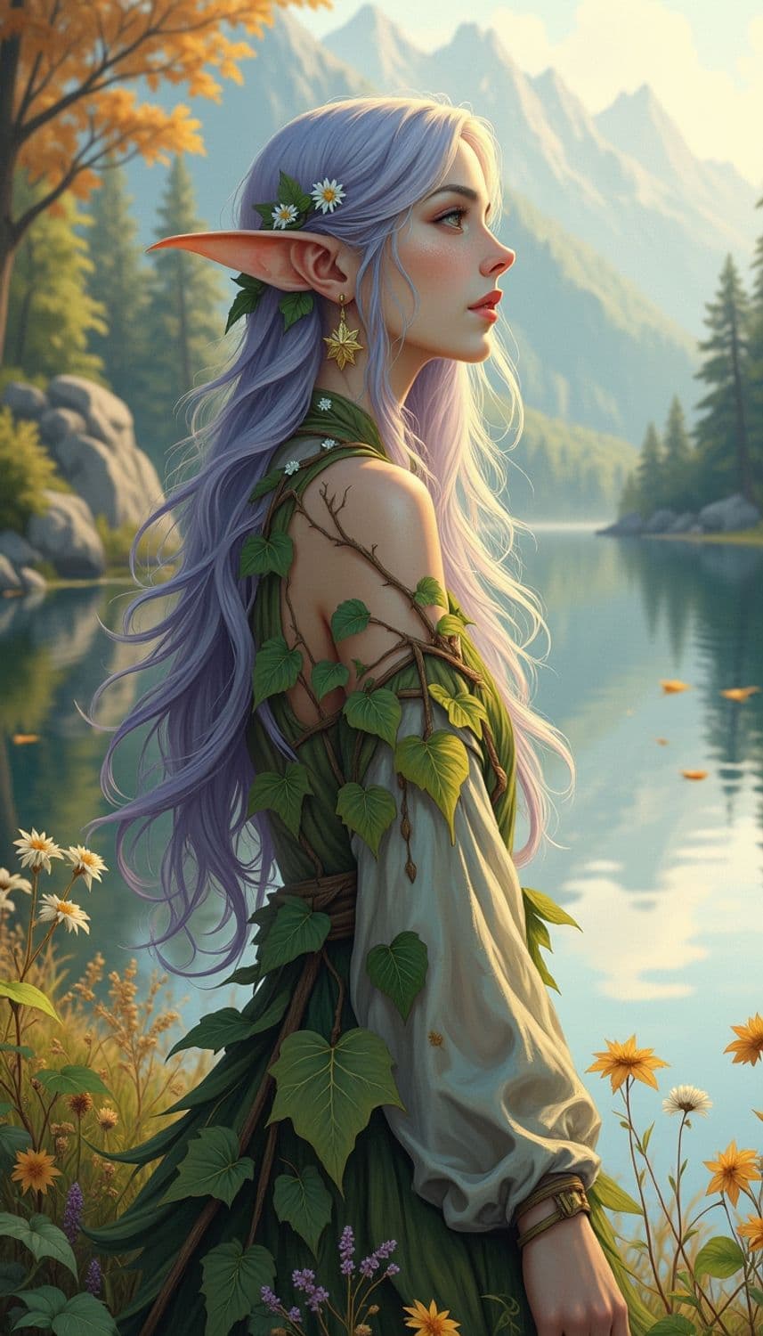 Elven Princess by the Lakeside