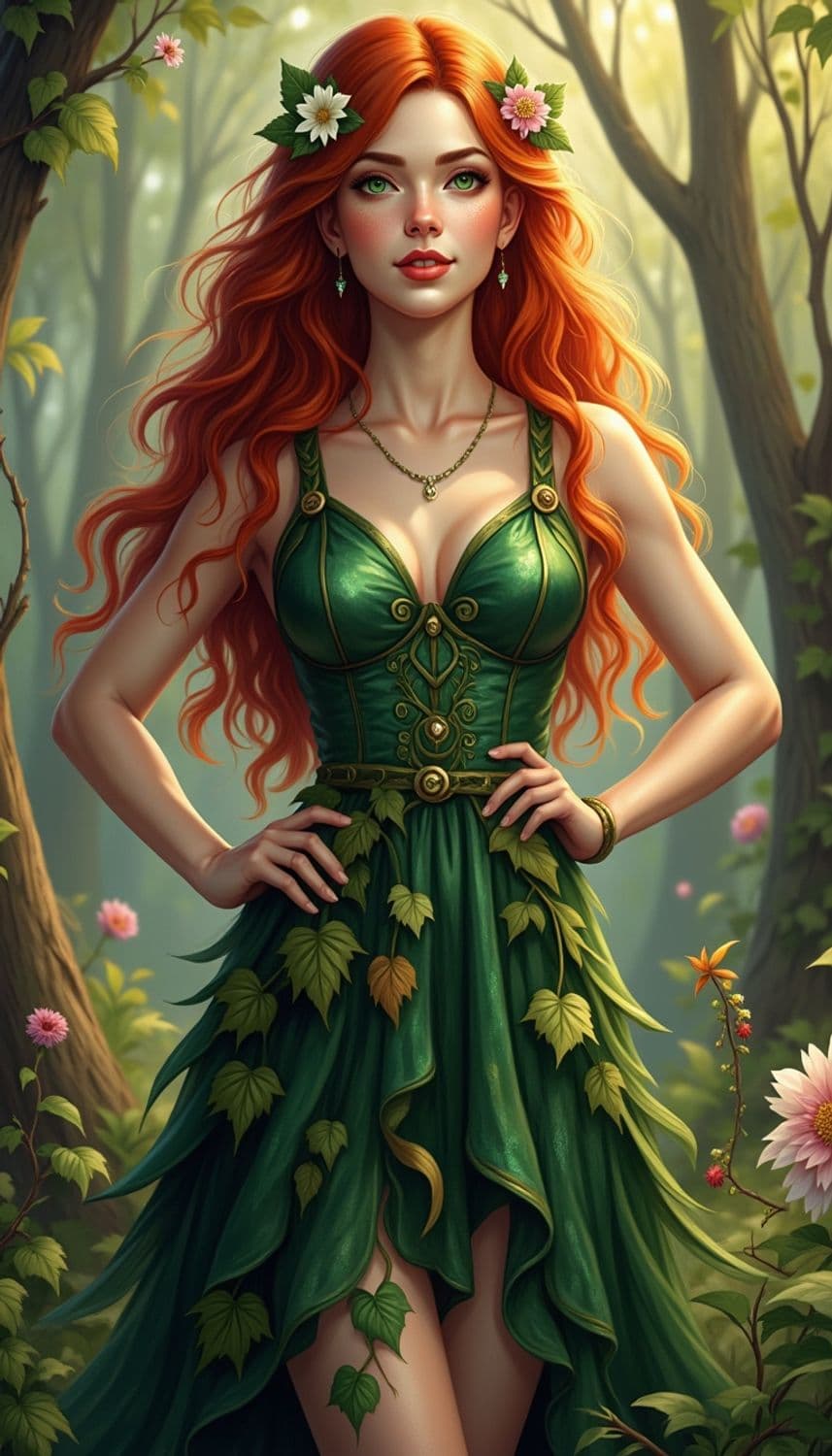 Enchanting Forest Nymph: A Dance with Nature