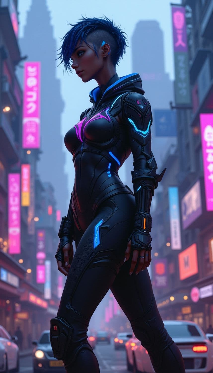 Cyberpunk Hero: Neon Dreams