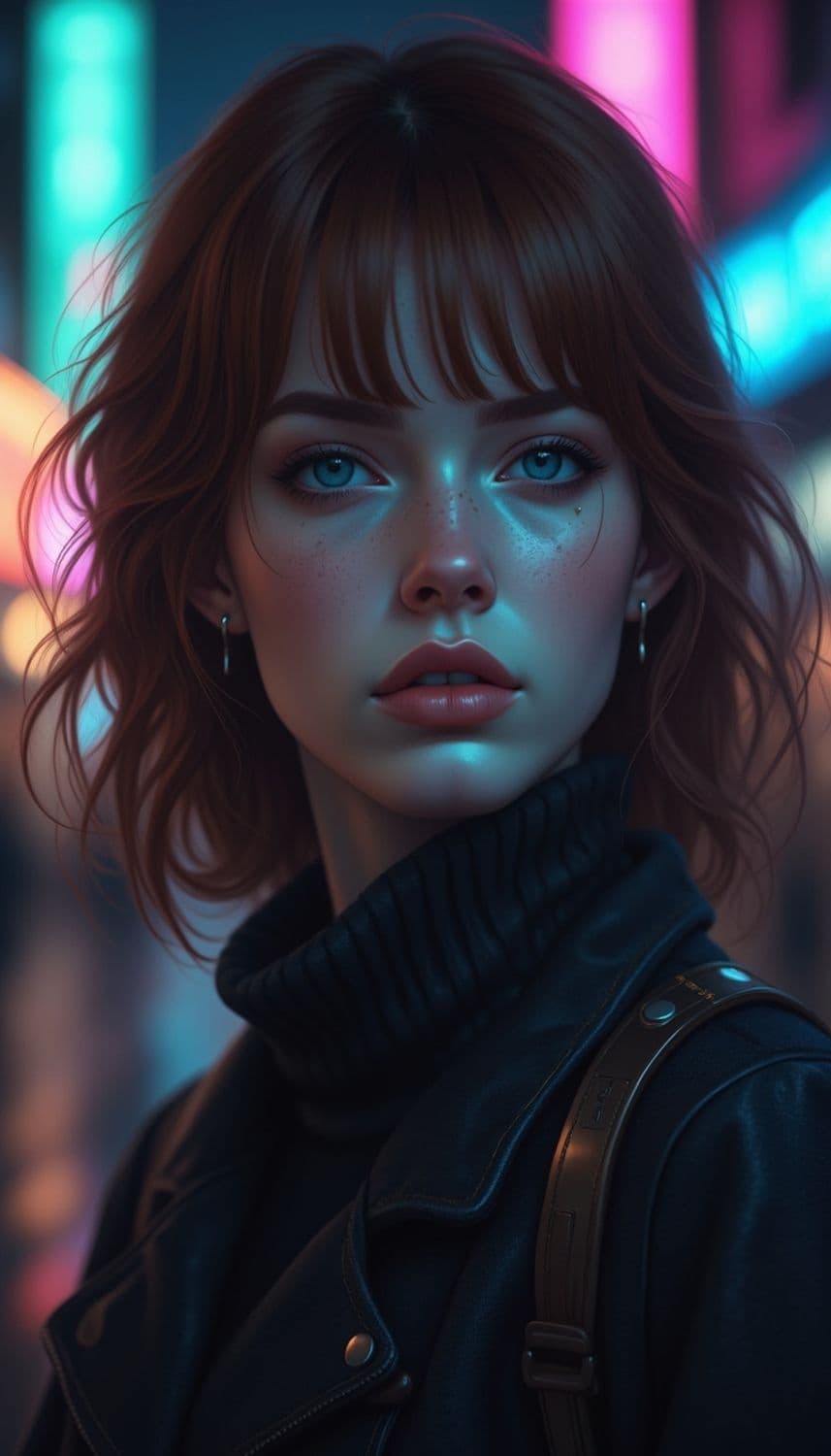 Neon Night Portrait