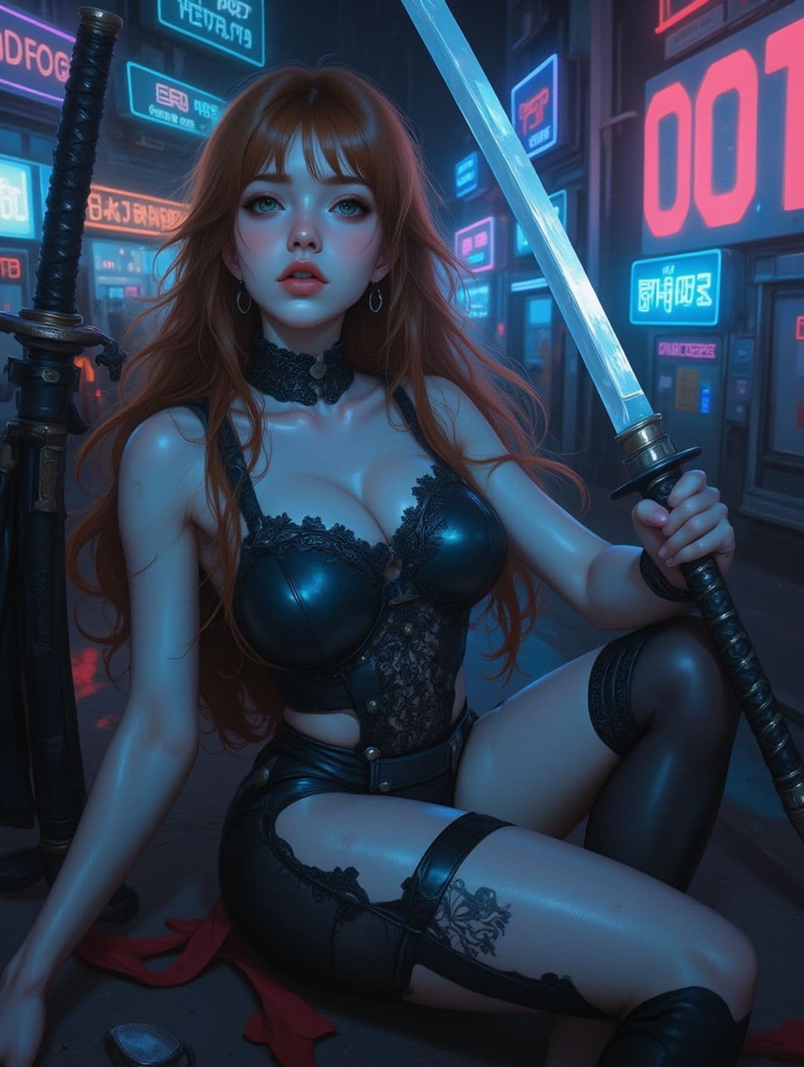 Elara, The Neon Valkyrie