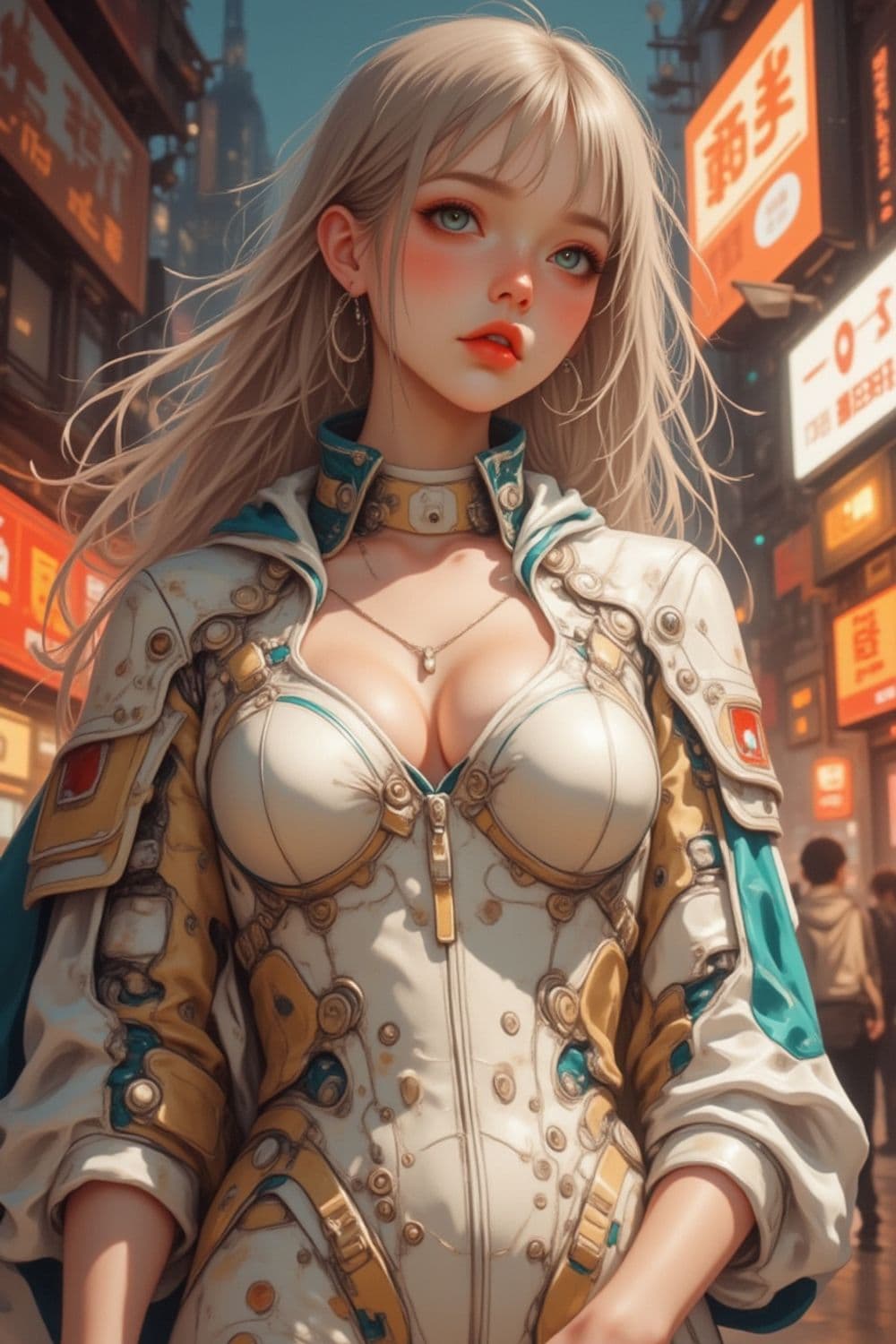 Elara, The Neon Sentinel