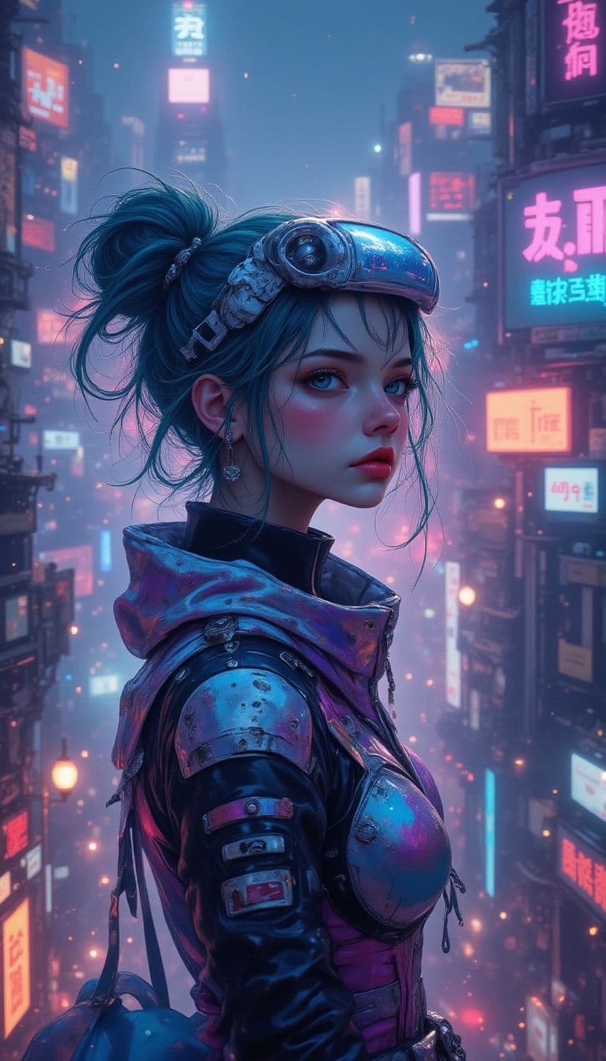 Nyxara, The Neon Guardian