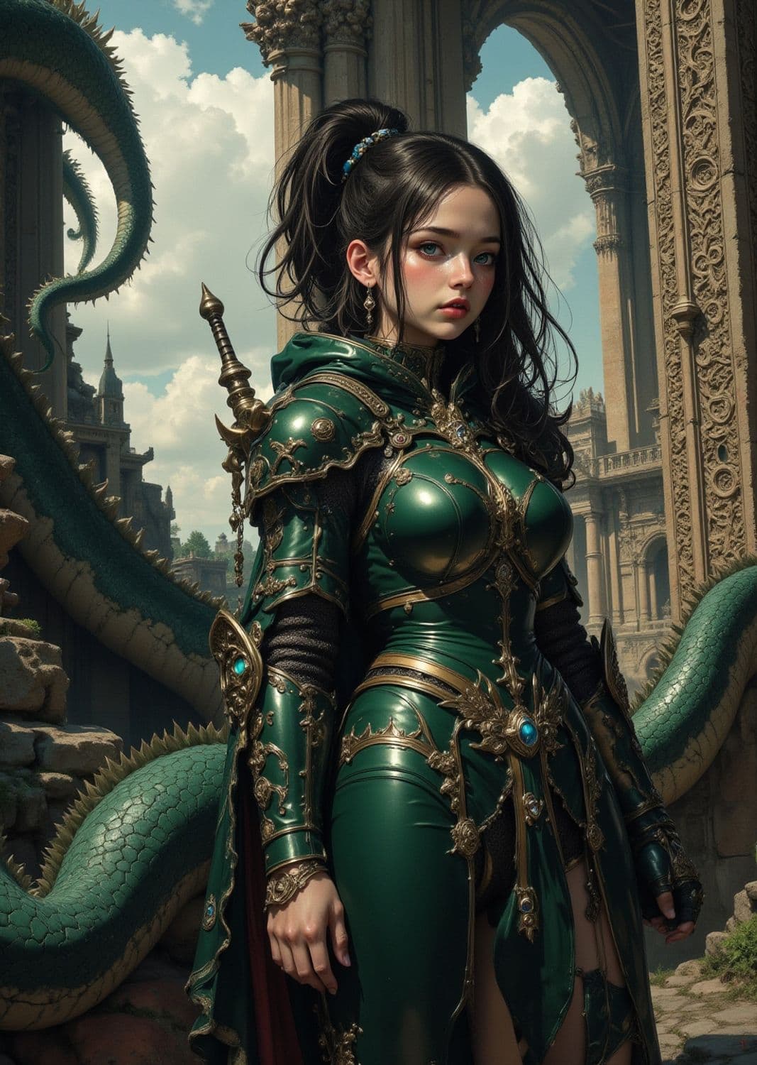 Elara, The Emerald Sentinel