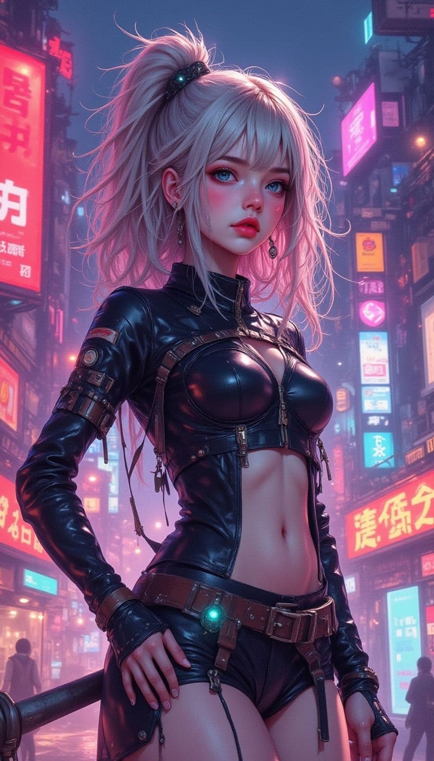 Zephyra, The Neon Warrior