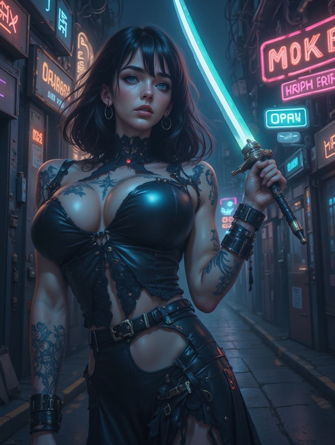 Zephyra, The Neon Knight