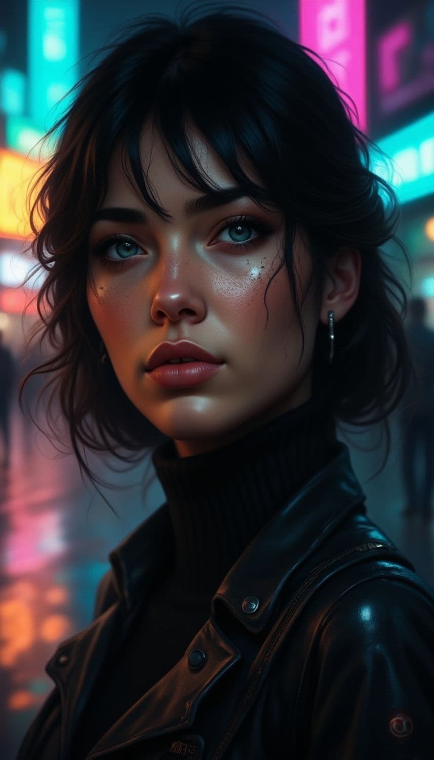 Elara, The Neon Dreamer